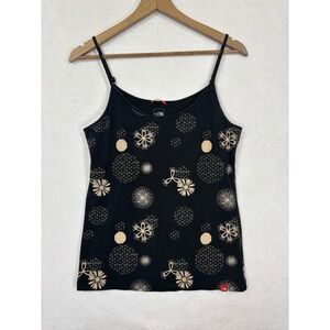 The North Face Floral Camisole Tank Top Womens Large Cotton Stretch Outdoor